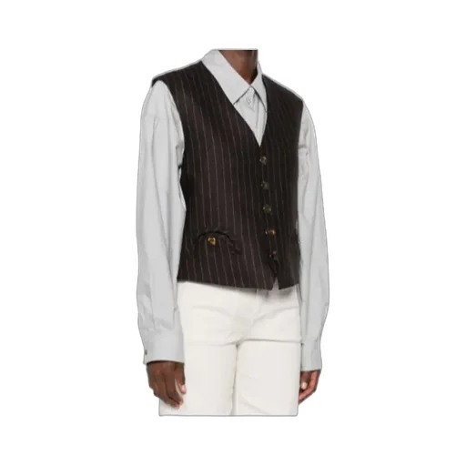 Pinstripe Buttoned Waistcoat