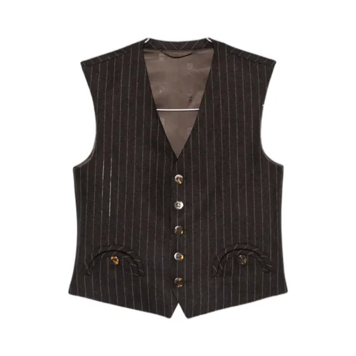 Pinstripe Buttoned Waistcoat