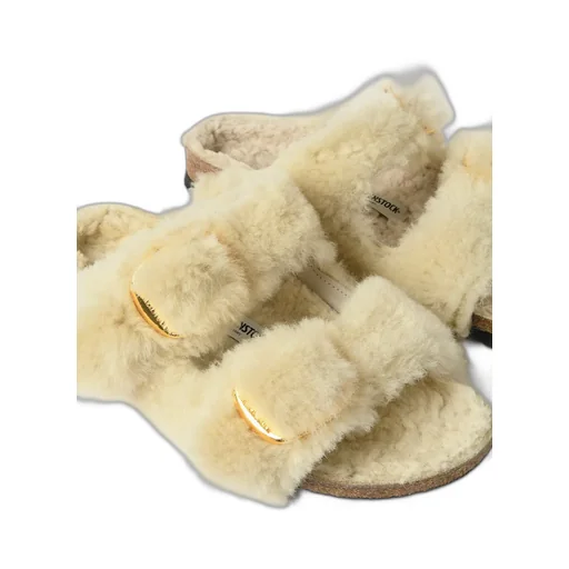 Shearling Buckle Sandals