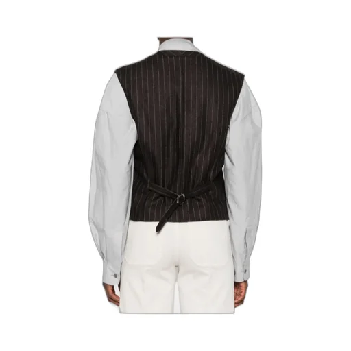 Pinstripe Buttoned Waistcoat