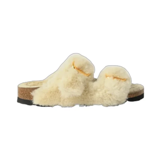 Shearling Buckle Sandals