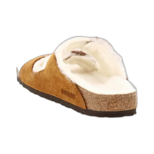Arizona Buckle-Detailed Shearling Sandals