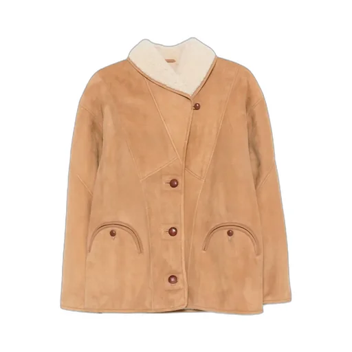 Long-Sleeved Leather Jacket