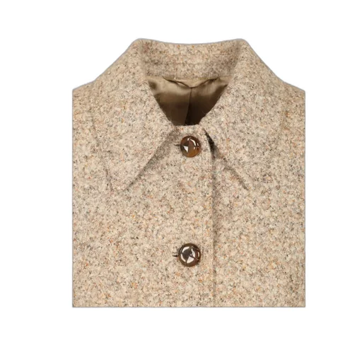 Belted Speckled Wool Jacket
