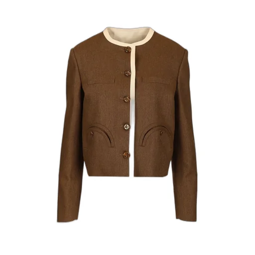 Contrast Trim Jacket
