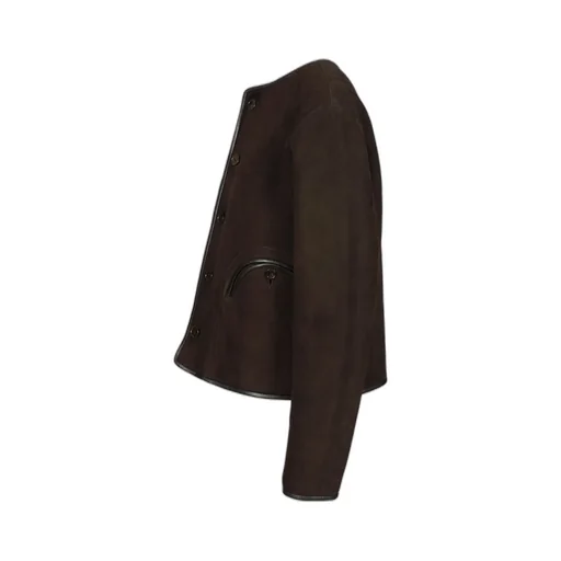 Buttoned-Up Welt-Pocket Jacket