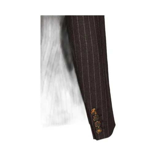 Lady Maud Pinstripe Button-Detail Blazer