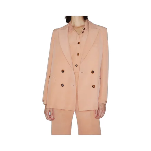 Oversized Double-Breasted Pink Blazer