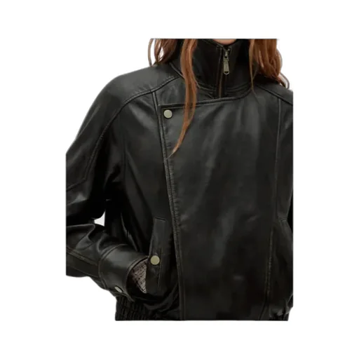 Asymmetric Leather Jacket
