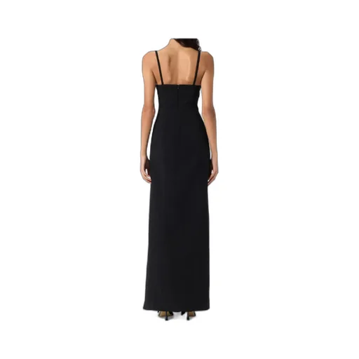 Long Crepe Slit Dress