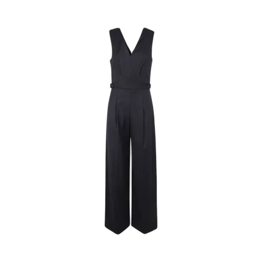 V-Neck Belted Jumpsuit