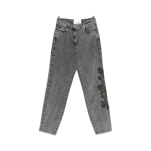 Embroidered Floral Jeans