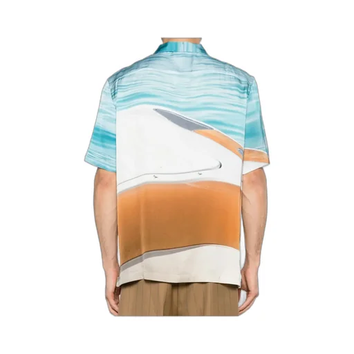 Boat Print Satin Shirt