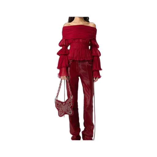 Gathered Chiffon Shirt