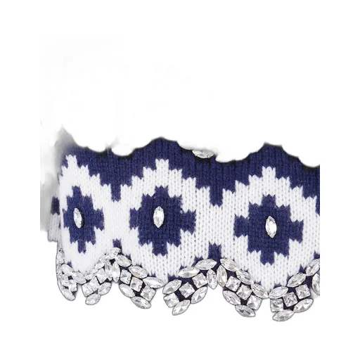 Crystal-Embellished Fairisle Cardigan