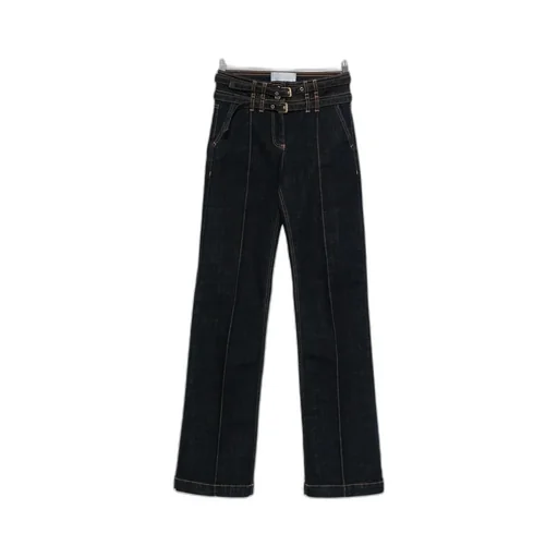 Double-Belt Jeans