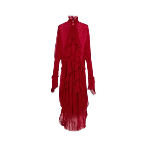 Ruffled Sheer Dress