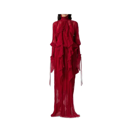 Ruffled Sheer Dress