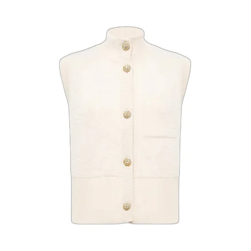 Knitted Vest With Fur Effect