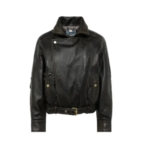 Asymmetric Leather Jacket