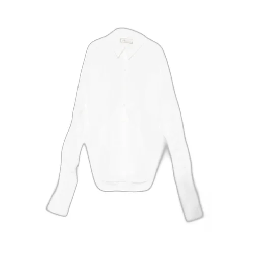 Gathered-Sleeve Button-Down Shirt