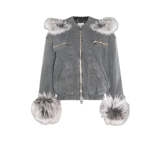 Hooded Zip-Up Bomber Jacket