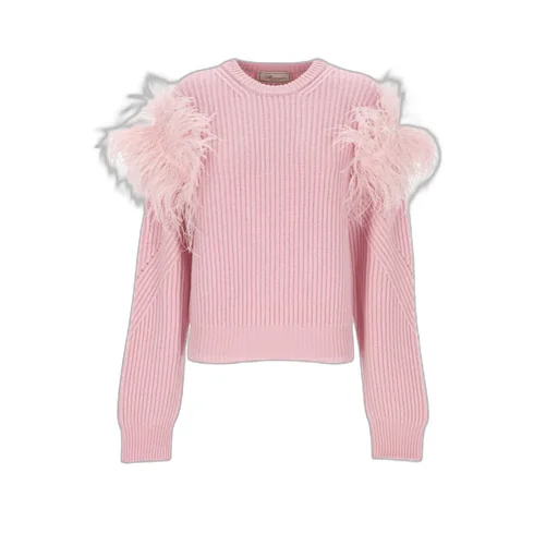 Feather Detailed Crewneck Jumper