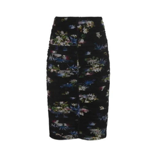 Floral-Print Midi Skirt