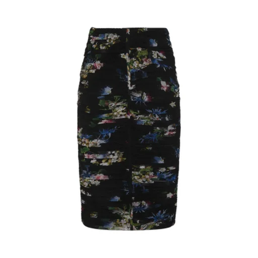 Floral-Print Midi Skirt