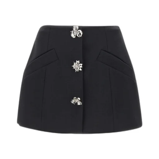 Flower Embellished Mini Skirt