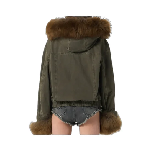 Hooded Zip-Up Bomber Jacket