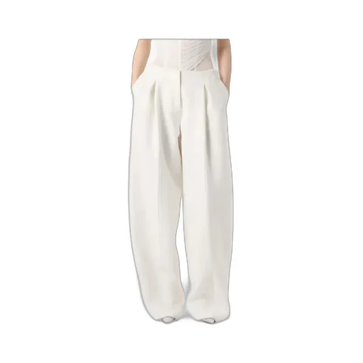 Pleated Wide-Leg Trousers