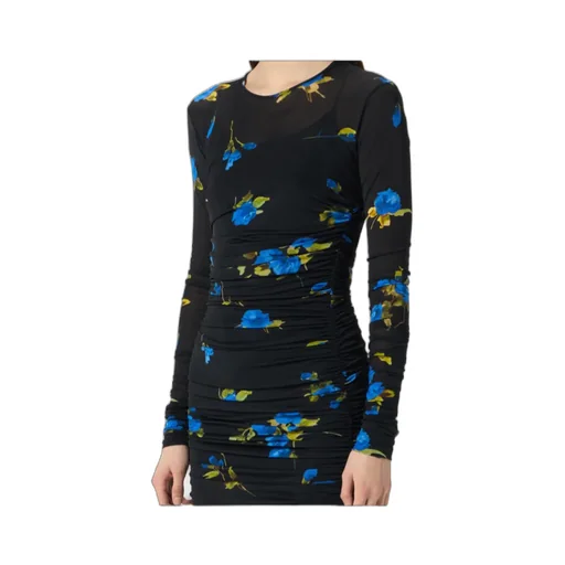 Ruched Floral Maxi Dress