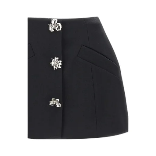 Flower Embellished Mini Skirt