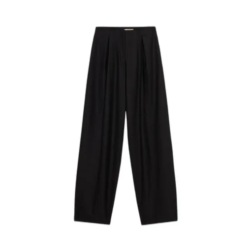 Pleated Zip-Detail Trousers