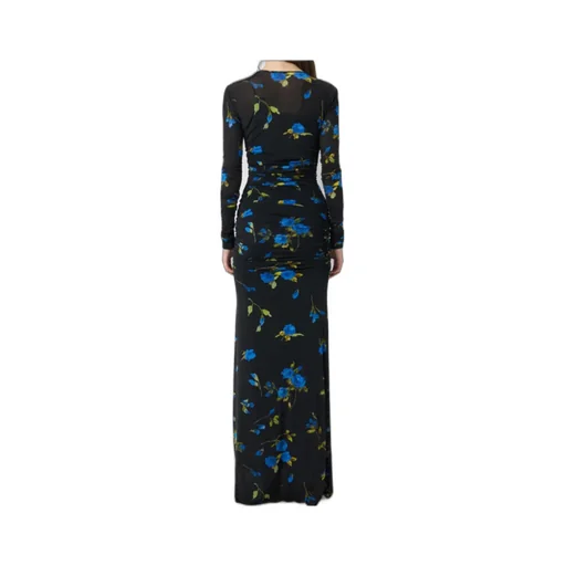 Ruched Floral Maxi Dress