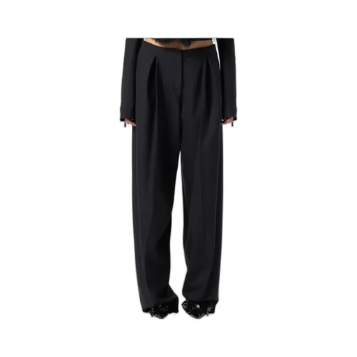 Pleated Zip-Detail Trousers