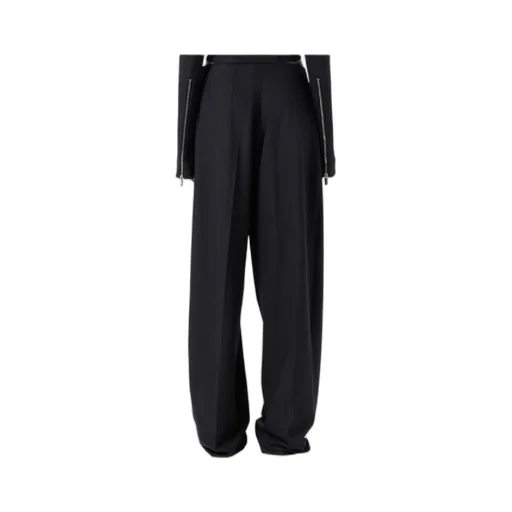 Pleated Zip-Detail Trousers