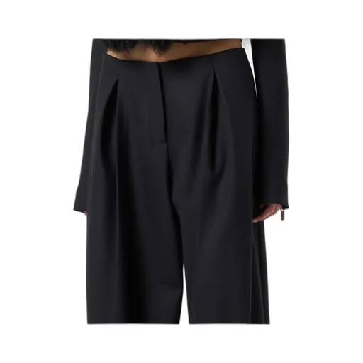 Pleated Zip-Detail Trousers