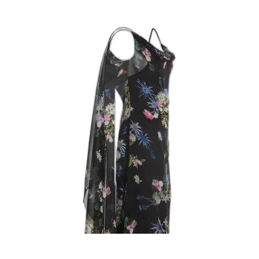 Floral-Print Cowl-Neck Dress