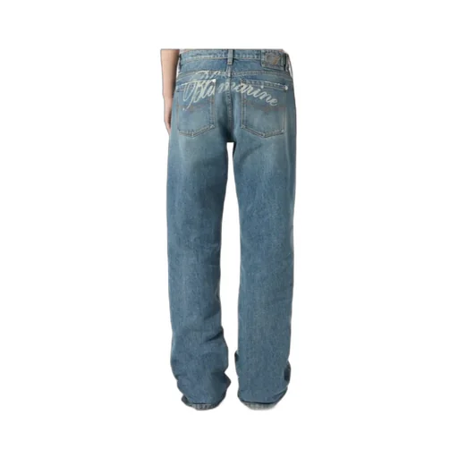 Logo Printed Straight-Leg Jeans