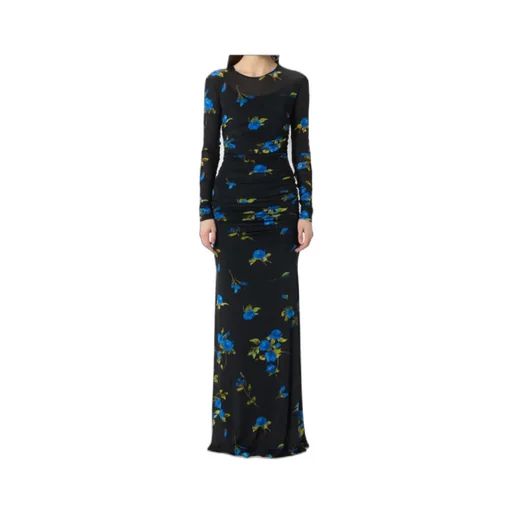 Ruched Floral Maxi Dress