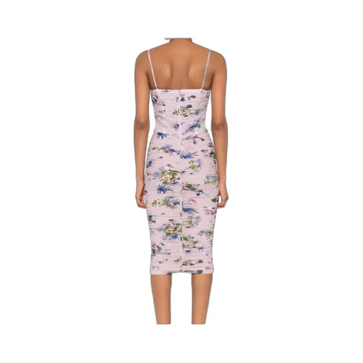 Floral Printed Ruched Midi Dress