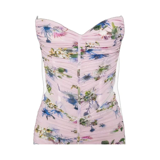 Floral Printed Ruched Midi Dress