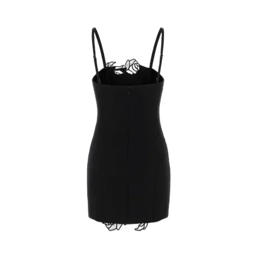 Rose-Embellished Mini Dress
