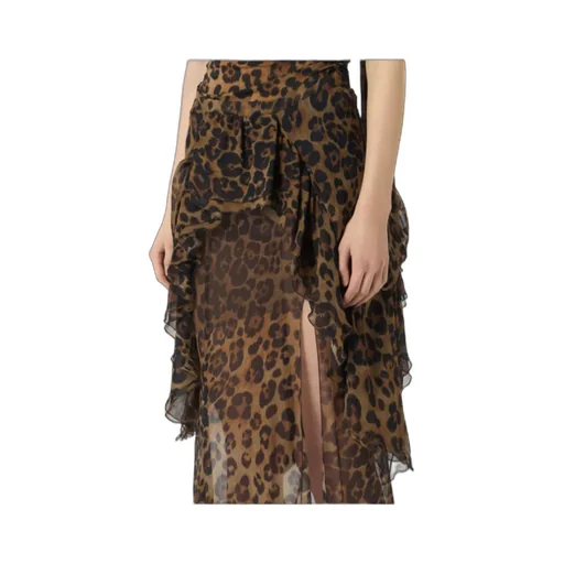 Printed Ruffled-Detail Skirt