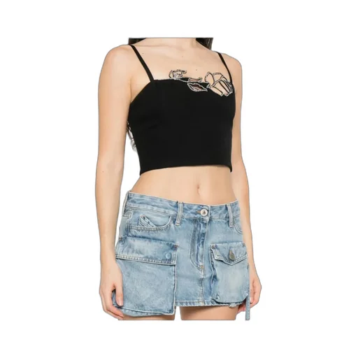 Rose-Embellished Top
