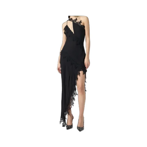 Asymmetrical Lace-Embellished Dress