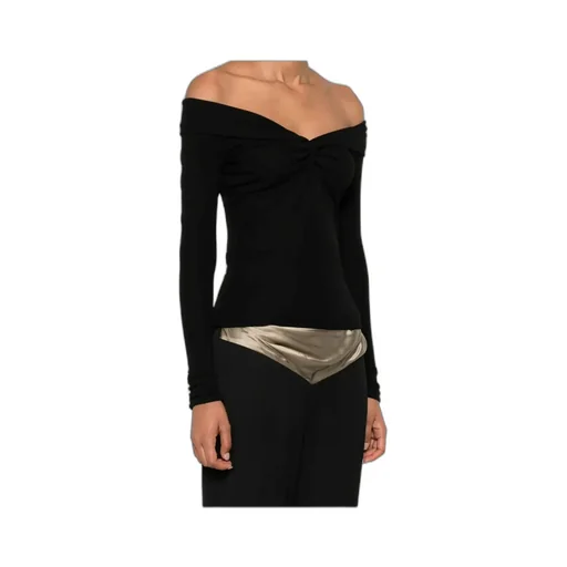 Off-Shoulder Twist-Front Top