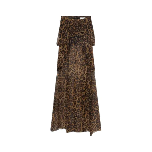 Printed Ruffled-Detail Skirt